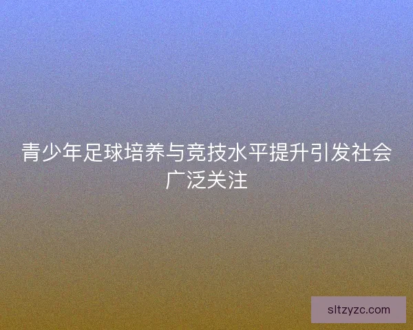 青少年足球培养与竞技水平提升引发社会广泛关注 青少年足球培养与竞技水平提升引发社会广泛关注